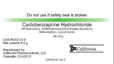 Cyclophene API Label.jpg Cyclobenzaprine label - Cyclophene API Label